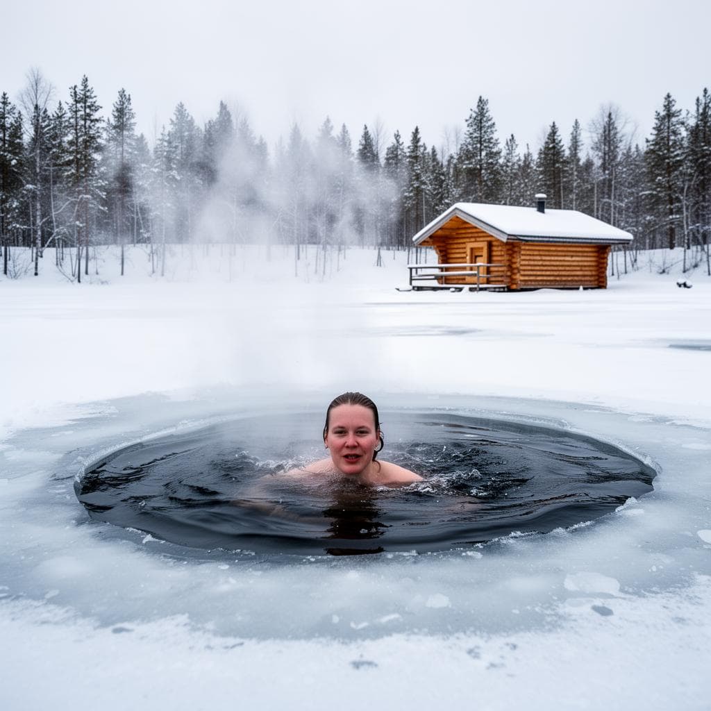 Ice Swimming experience in Finnish Lapland
