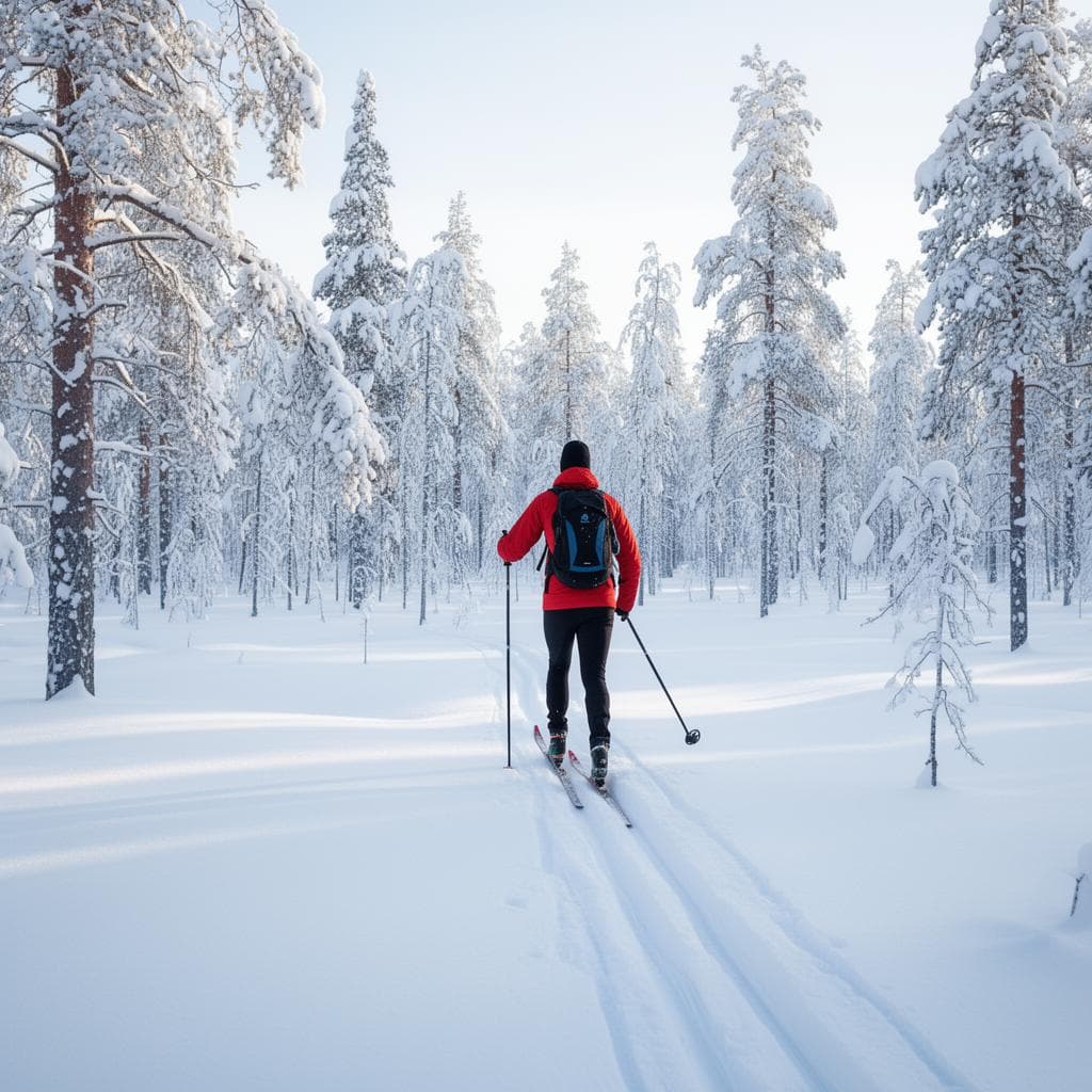 Skiing experience in Finnish Lapland